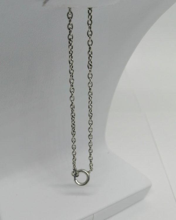 Collier argent, modèle avec fleurette, améthyste, perle fine, typique de l'Art Nouveau. – Image 5