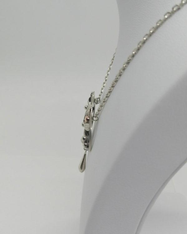 Collier argent modèle Art Nouveau, avec motif de gui, vers 1900. – Image 3