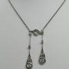 Collier argent, négligé avec strass blanc, fin 19ième siècle.
