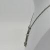 Collier argent, négligé avec strass blanc, fin 19ième siècle. – Image 3