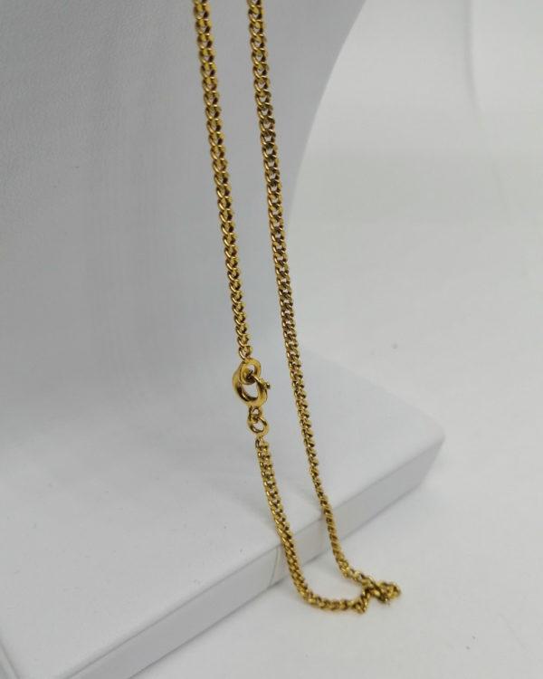 Pendentif plaqué or avec travail d'émail bleu. – Image 5