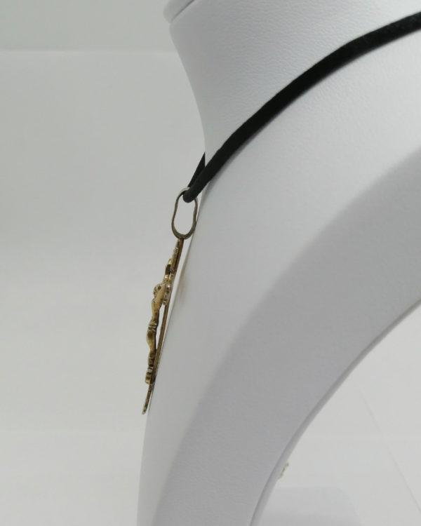 Pendentif argent/vermeil, croix Lorraine dite d'Abbesse, 19ième siècle. – Image 2