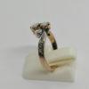 Bague or rose, en vague avec sertie de diamants de taille rose, 1880. – Image 3