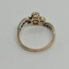 Bague or rose, en vague avec sertie de diamants de taille rose, 1880. – Image 4