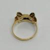 Bague or jaune et sertie platine, façon noeud papillon, vers 1925. – Image 3