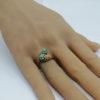 Bague en or jaune, façon cornes d'abondances et sertie de turquoises, vers 1930-40. – Image 5