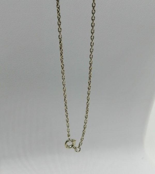 Collier en or jaune et gris, avec pendant ajouré et pavage de diamants, vers 1920-25, Art Déco. – Image 5
