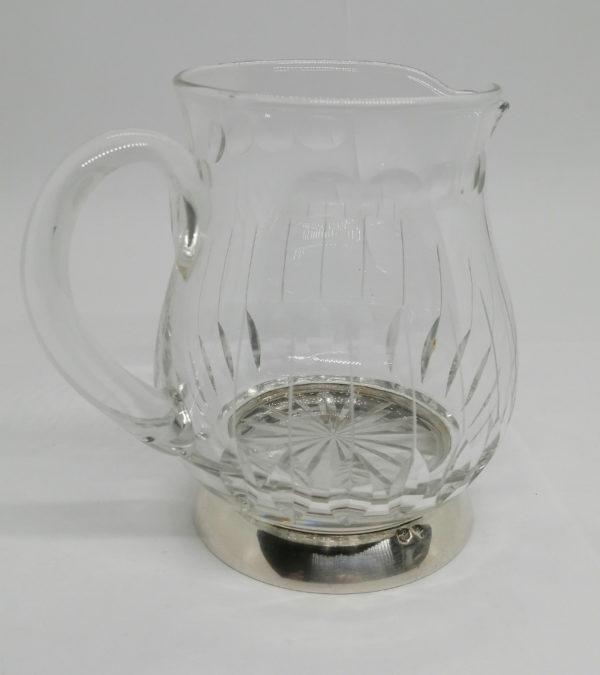Petit pichet en cristal et socle argent, vers 1900-30. – Image 2