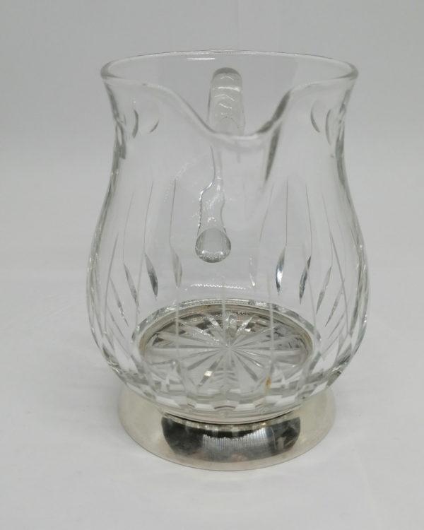 Petit pichet en cristal et socle argent, vers 1900-30. – Image 3