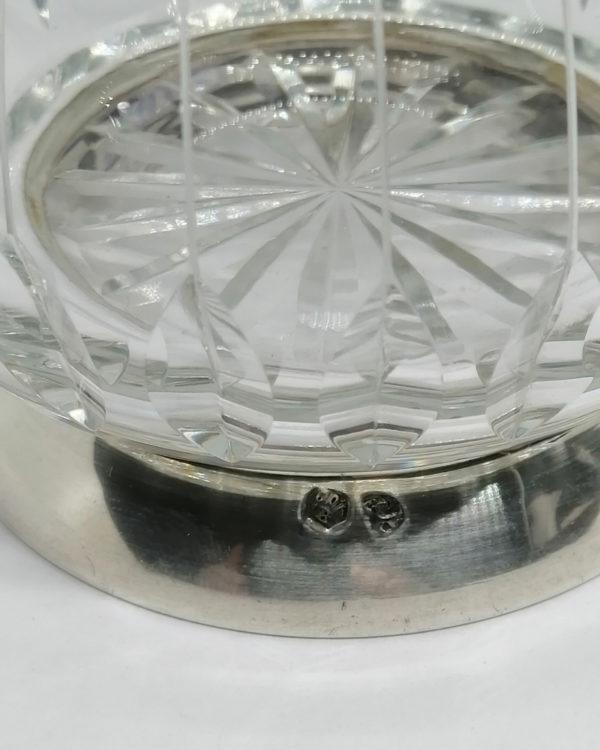 Petit pichet en cristal et socle argent, vers 1900-30. – Image 4