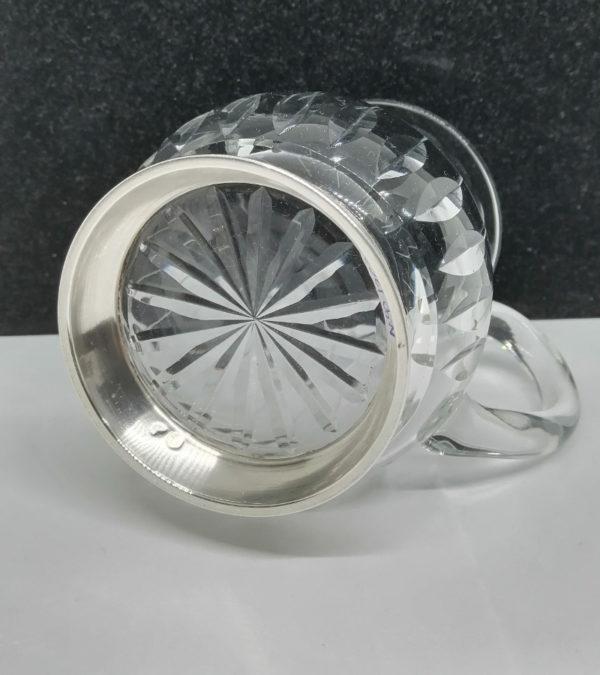 Petit pichet en cristal et socle argent, vers 1900-30. – Image 5