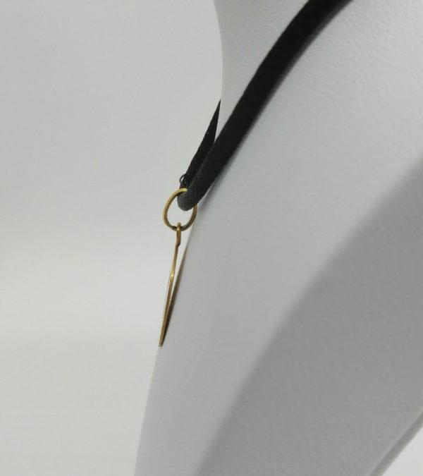 Pendentif or jaune, médaille de baptême avec angelot en émail, vers 1920. – Image 3