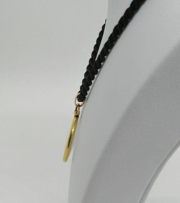 Pendentif or jaune, porte-photo biface avec verre de protection, vers 1920-30. – Image 3