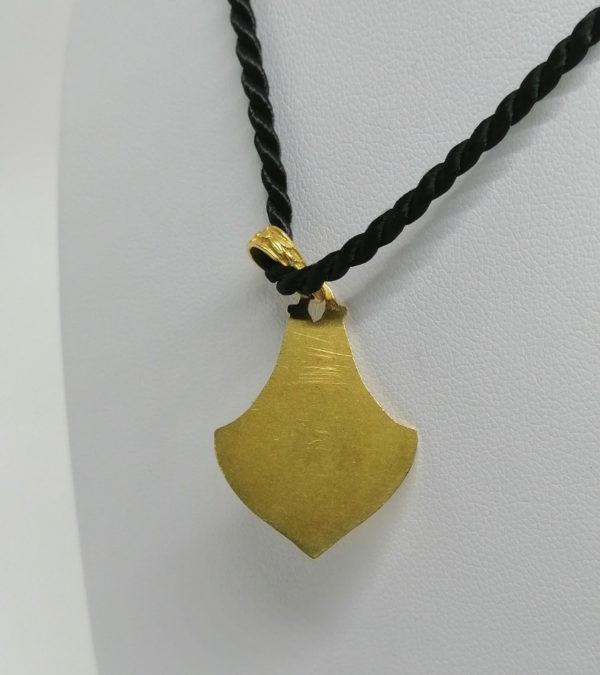 Pendentif en or jaune, de forme typique de l'Art Nouveau, motif floral, 1900. – Image 4
