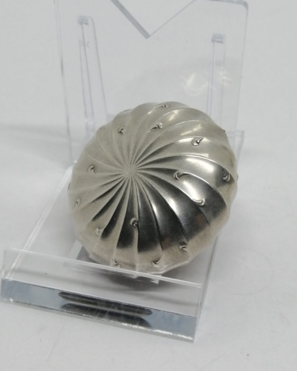 Boîte à pilules argent massif, arrière forme spirale coquillage, Art Nouveau. – Image 5