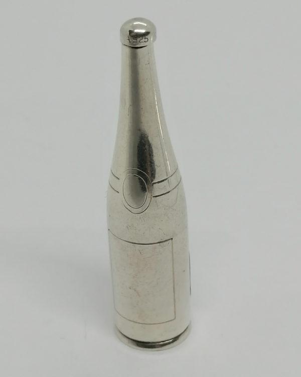 Touilleur ou débulleur à champagne, modèle rare de part sa forme, argent massif.