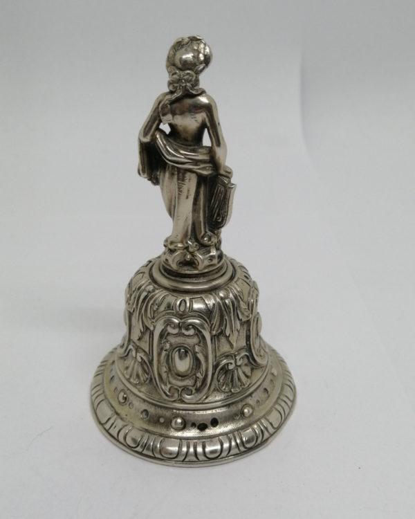 Cloche de table en argent massif, Orphée, fin 19ième siècle. – Image 2