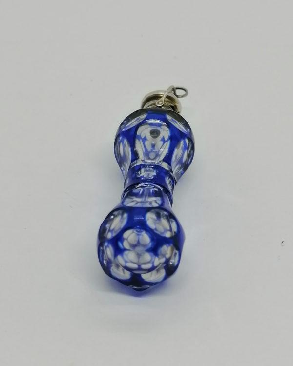 Flacon à sels ou de pâmoison, petit modèle rare de couleur bleu, vers 1860. – Image 4