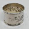 Rond de serviette, argent massif, motif floral Art Nouveau vers 1900. – Image 3
