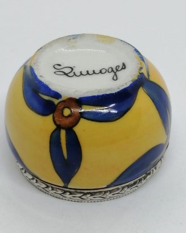 Mini vide-poche en porcelaine et argent massif, vers 1925-30. – Image 2