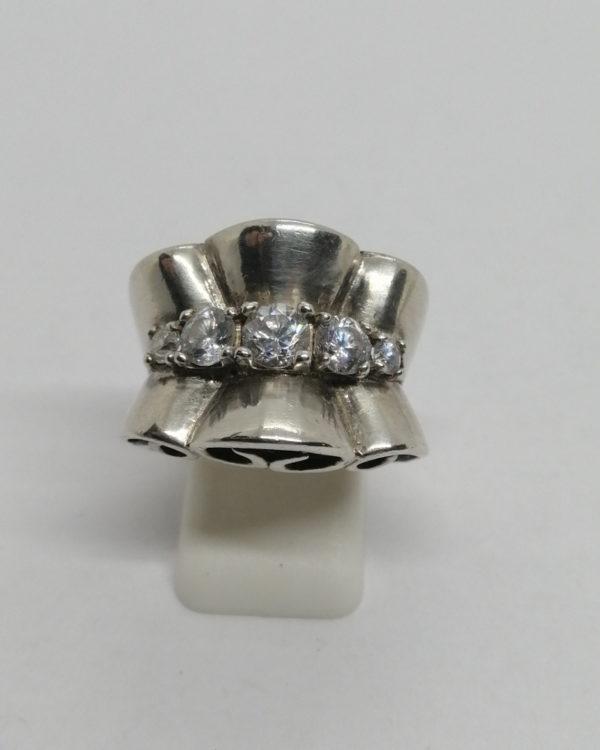 Bague argent, gros modèle typé, d'époque 1920-25, Art Déco.