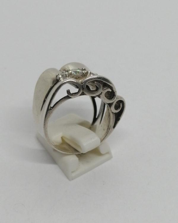 Bague argent, gros modèle typé, d'époque 1920-25, Art Déco. – Image 3