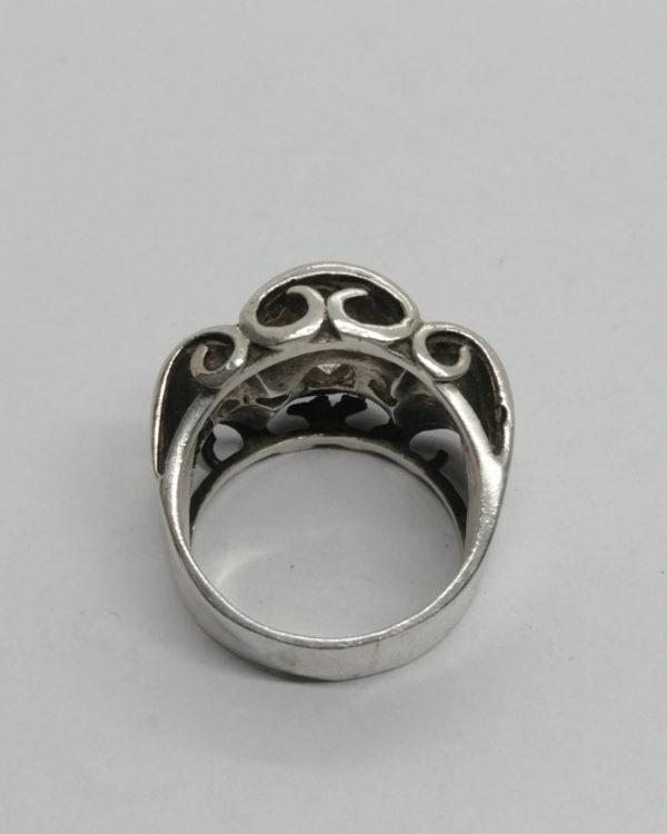 Bague argent, gros modèle typé, d'époque 1920-25, Art Déco. – Image 5