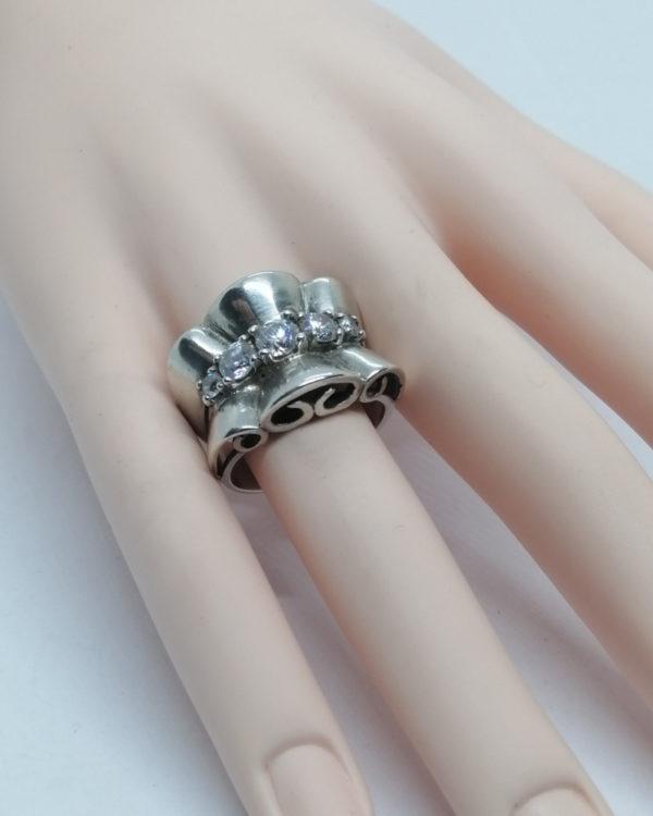 Bague argent, gros modèle typé, d'époque 1920-25, Art Déco. – Image 7