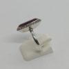 Bague argent, ovale avec rubis de synthèse, pavage de marcasites, 1925. – Image 3