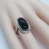 Bague argent, de forme ovale avec cabochon d'onyx, 1925-30. – Image 4