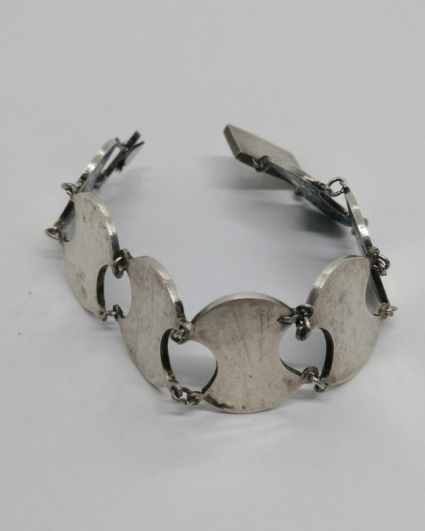 Bracelet argent, pavage morceaux de turquoises dans cloisonné, 1900-20. – Image 4