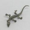 Broche argent, salamandre, pavage marcasites, petit modèle, vers 1920.