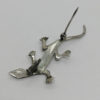 Broche argent, salamandre, pavage marcasites, petit modèle, vers 1920. – Image 4