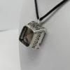 Pendentif argent, avec très gros quartz fumé taillé à facettes, 1940-60. – Image 4