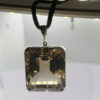 Pendentif argent, avec très gros quartz fumé taillé à facettes, 1940-60. – Image 5