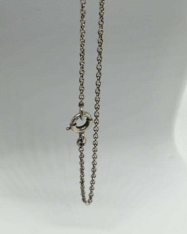 Pendentif argent, avec strass et saphir blanc, vers 1900. – Image 4
