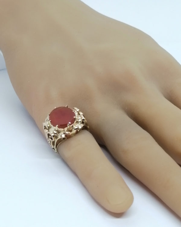 Bague en or, intaille sur cornaline, scène à l'antique, vers 1900. – Image 6