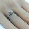 Bague or gris, sertie platine, solitaire diamant taille ancienne, 1920-30. – Image 4
