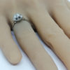 Bague or gris, sertie platine, solitaire diamant taille ancienne, 1920-30. – Image 6