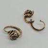 Boucles d'oreilles en or rosé, sertie couronne, diamant taille ancienne, 1900. – Image 4