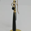 Boucles d'oreilles or, pendantes en onyx, vers 1860-80. – Image 3