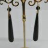 Boucles d'oreilles or, pendantes en onyx, vers 1860-80. – Image 4