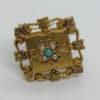 Broche en or jaune et rosé, demi-perles fines et turquoise, vers 1880. – Image 2