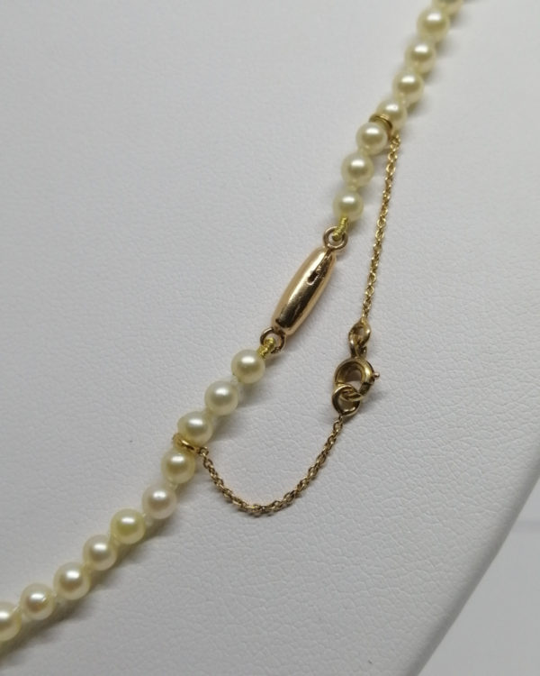 Collier fermoir or, chute de 102 perles de culture, 1960-80. – Image 4