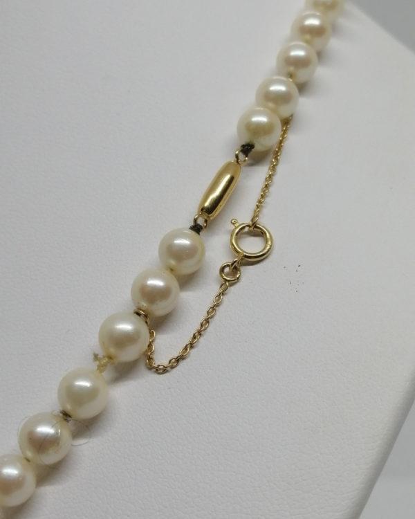 Collier fermoir or, choker de 64 perles de culture. – Image 4