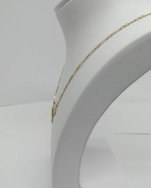 Collier en or bicolore, structuré avec palmette, pré-Art Déco, vers 1920-25. – Image 4