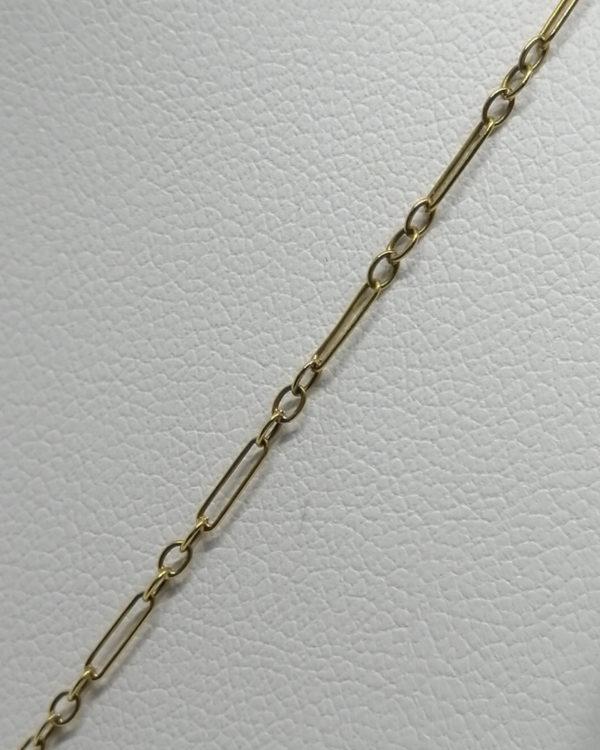 Collier en or bicolore, structuré avec palmette, pré-Art Déco, vers 1920-25. – Image 5