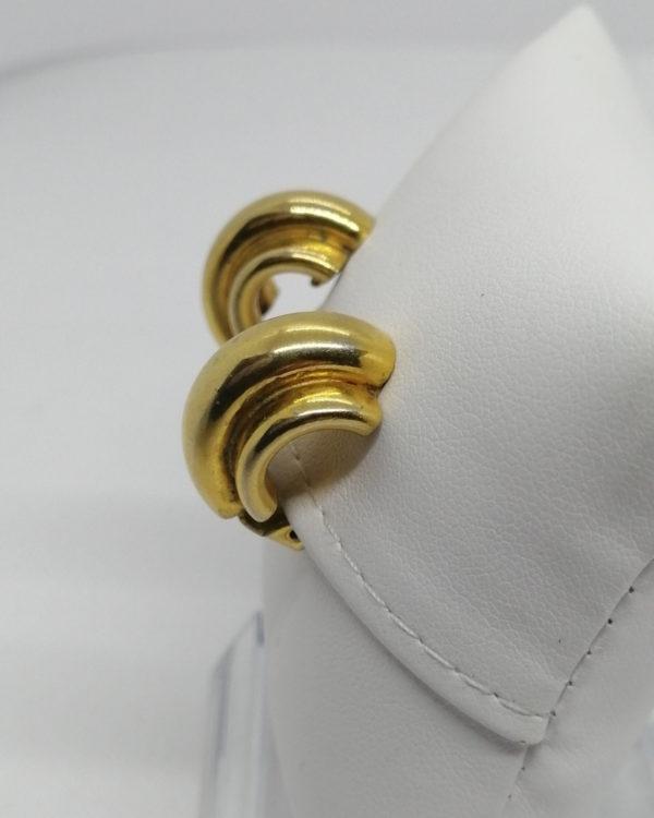 Boucles d'oreilles clip en laiton, modèle très typé 1940. – Image 2