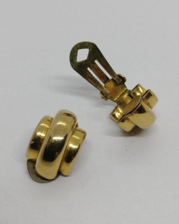 Boucles d'oreilles clip en laiton, modèle très typé 1940. – Image 3