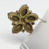 Broche-pendentif en laiton avec gros strass facettés de couleur ambre, 1930-40. – Image 3